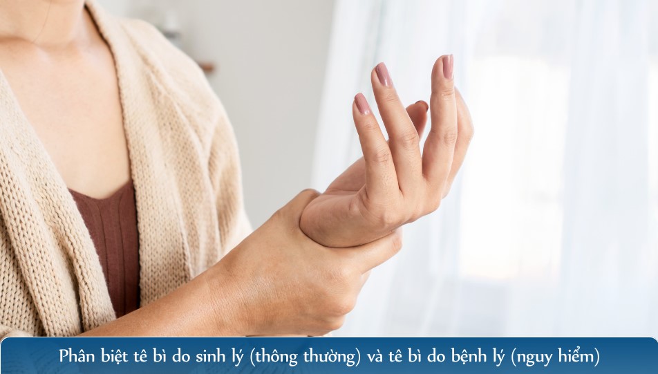 5 dấu hiệu của tê bì chân tay