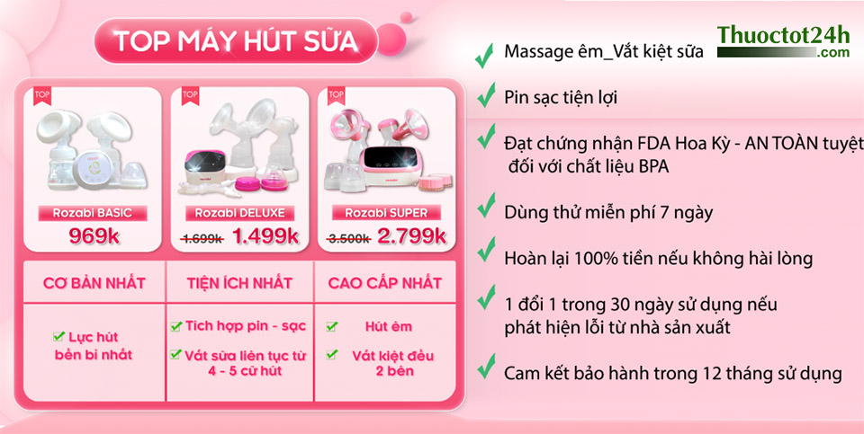 Máy hút sữa Rozabi
